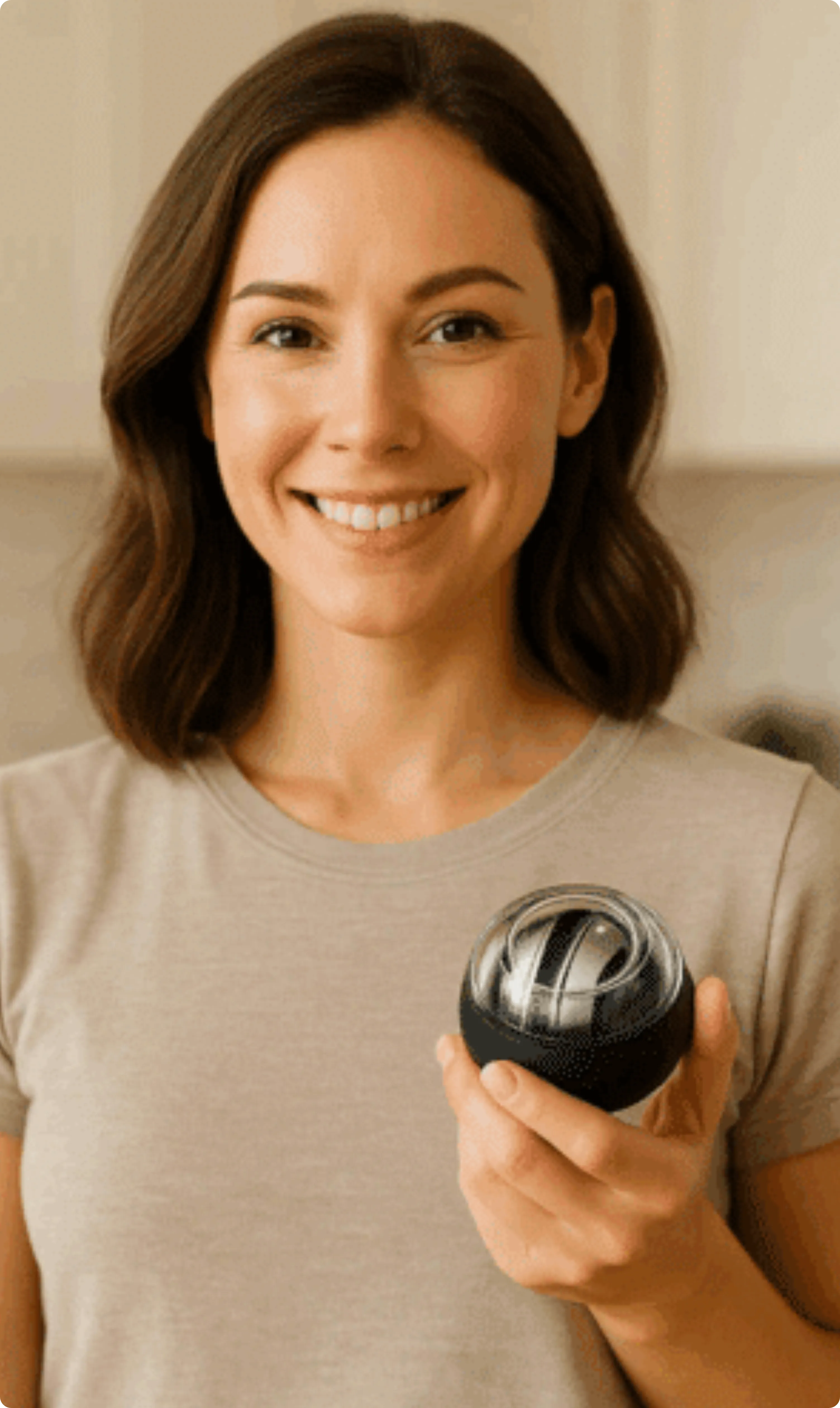 person using Vital Wrist Ball